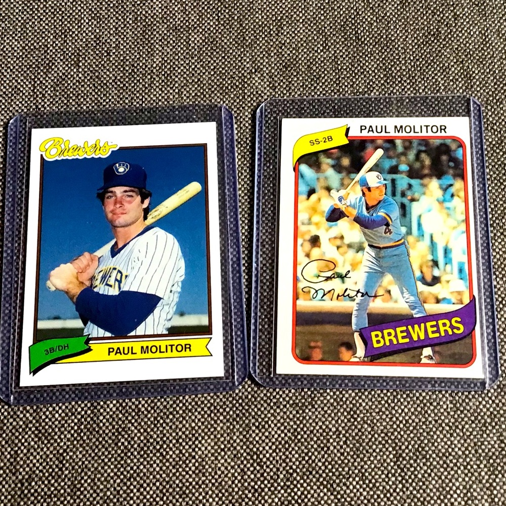 Paul Molitor 1980 Topps Chewing Gum & 2020 Topps Super 70s edition